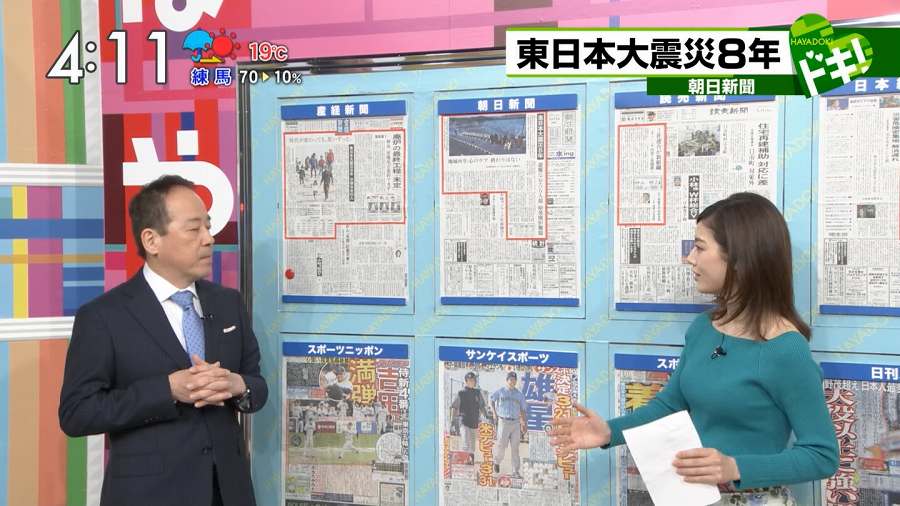 中西悠理 ニット 着衣おっぱい